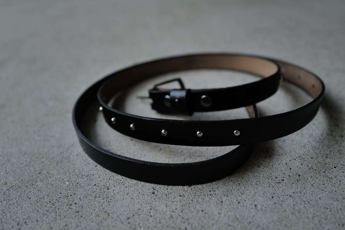 Narrow Long Belt_Black Black | anytee Narrow Long Belt_Black Black | anytee
