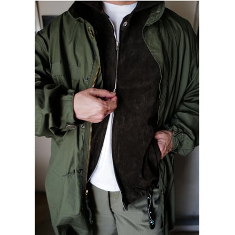 ［11月中旬お届け再販分］Suede Jacket with Turquoise Lining