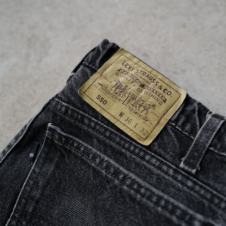 [W36 L30] Levi's 550_Sulfur Black Black Tab_90s_no.9