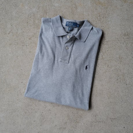 ［L］POLO SHIRT_MADE IN USA_80-90s vintage_gray