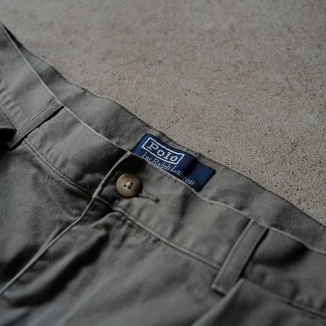 ［W36 L30］VINTAGE POLO CHINO 2tuck PANTS_Military Olive_no.3