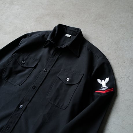 ［16 1/2 XL fit］U.S.NAVY Black Shirt_deadstock_no.16