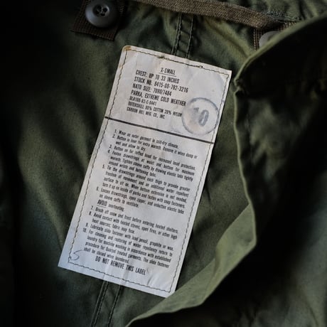 ポップアップ先行［XS］m65 parka_deadstock_no.1