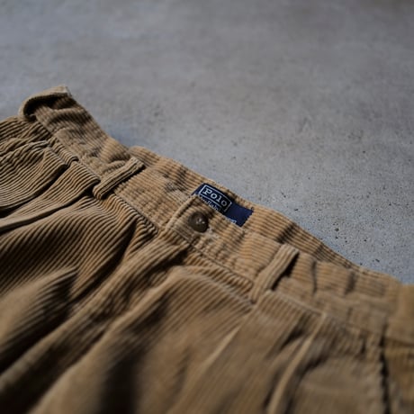[W32 L31] VINTAGE POLO CORDUROY 2tuck PANTS_no.2