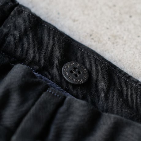 [W37 L32] Super Black_VINTAGE POLO CHINO 2tuck Pants_no.17
