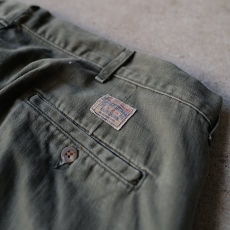 [W38 L34] VINTAGE POLO CHINO 2tuck Pants_Military Color_no.7