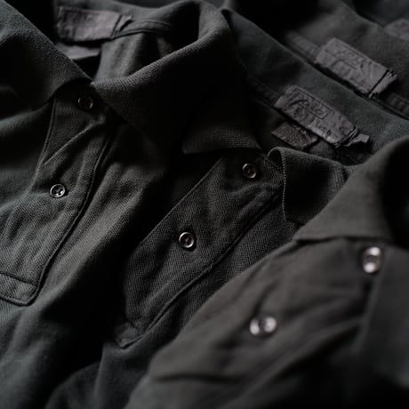 ［Black Button］Super Black_VINTAGE POLO SHIRT_made in USA
