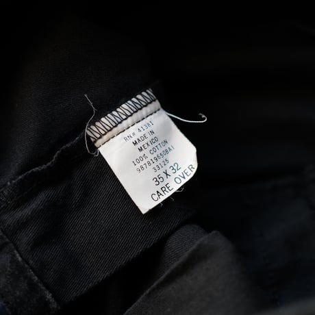 ［W36 L30］Vintage Black Pants_Polo Chino 2tuck_deadstock_no.8