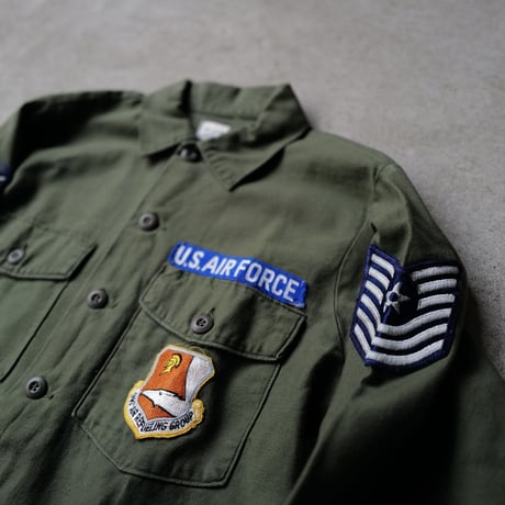［ XL (16 1/2)］USAIRFORCE Olive Green Shirts_Cotton100_no.5