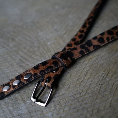 [anytee classics]  Narrow Long Belt_Leopard