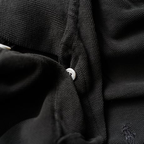 ［White Button］Super Black_VINTAGE POLO SHIRT_made in USA
