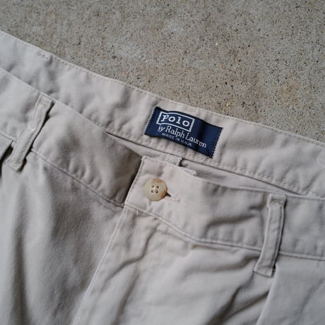 [W38] POLO CHINO SHORTS 2tuck_80-90s vintage_no.3