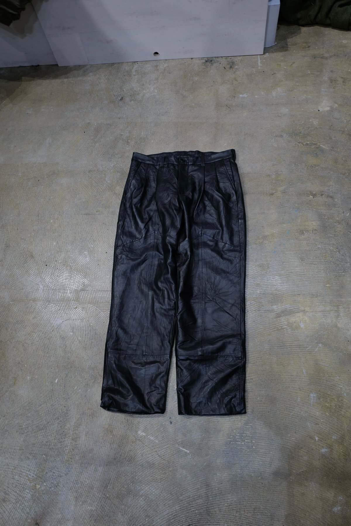 パンツ anytee Fragments Leather Officer Pants Fragments of Vintage Leather_Officer Pants | an