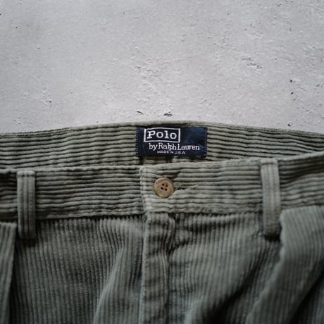 [W34 L32] POLO CORDUROY PANTS 2tuck_80-90s vintage