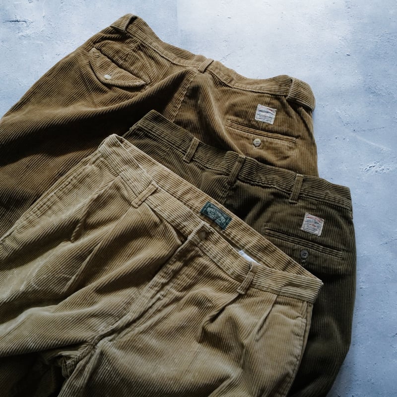 W35 L29] POLO COUNTRY 2tuck CORDUROY PANTS_80-