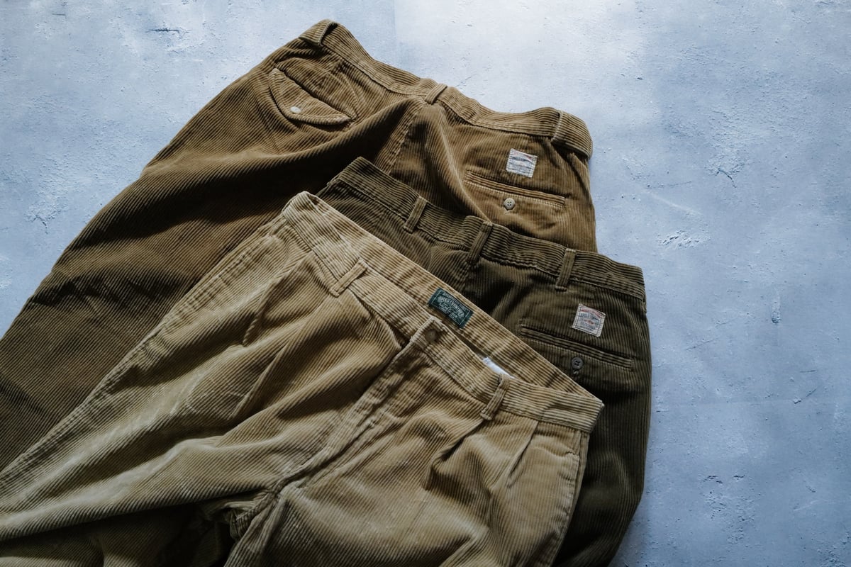 W35 L29] POLO COUNTRY 2tuck CORDUROY PANTS_80-