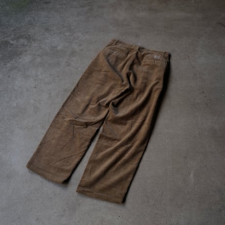 [W34 L29] VINTAGE POLO CORDUROY 2tuck PANTS_Military Color_no.6