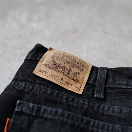 ［W36 L30］Levi's 505_Sulfur Black_Orange Tab_deadstock_no.6
