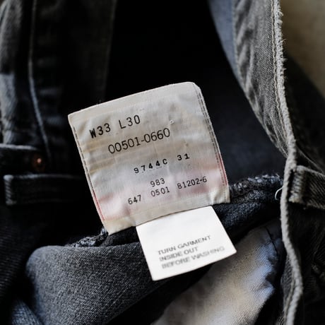 ［W33 L30］Levi's 501_Sulfur Black_no.11