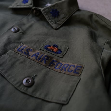 ［16 1/2 XL fit］USAIRFORCE Olive Green "BIG" Shirt_no.00