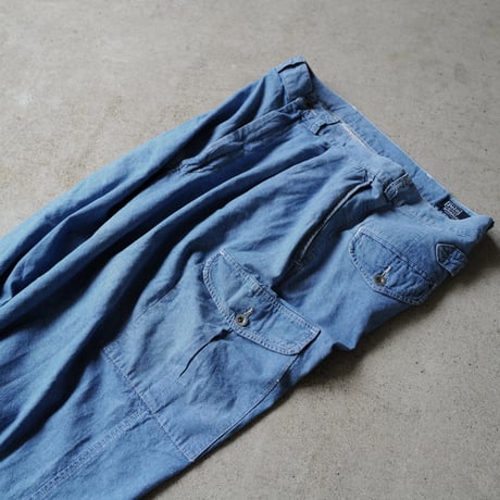 [W35 L32] POLO Chambray Cargo pants_MADE IN USA_80-90s vintage_no.1