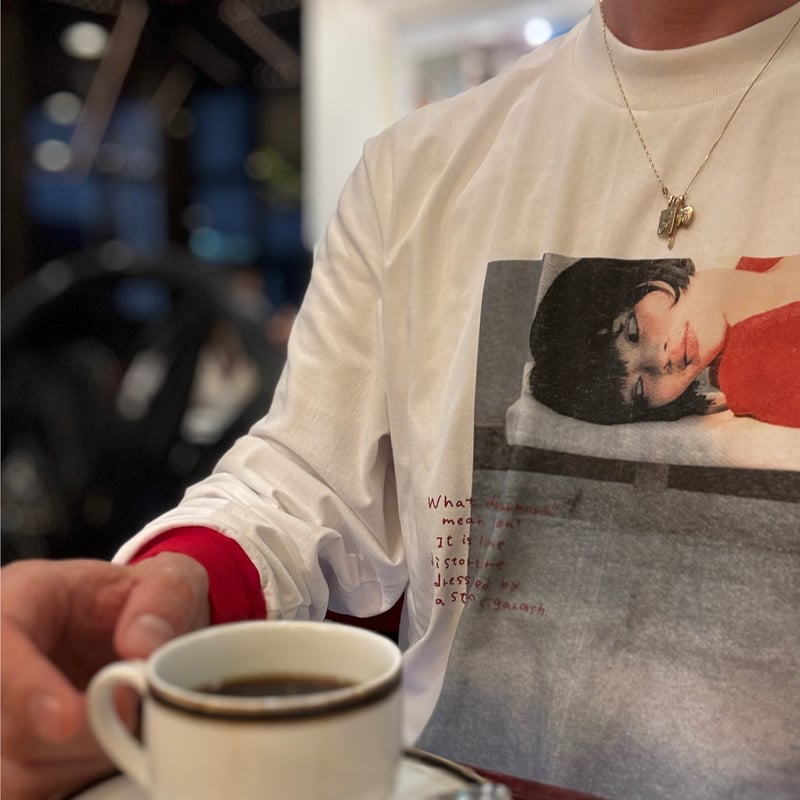 anytee classics] Girls' Photo Long Tee_Red rib