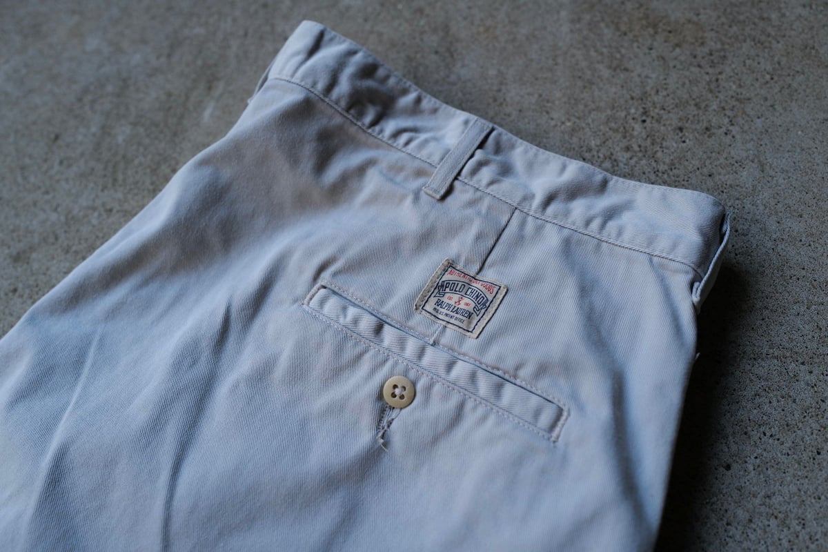 W40] POLO CHINO SHORTS 2tuck_80-90s vintage |