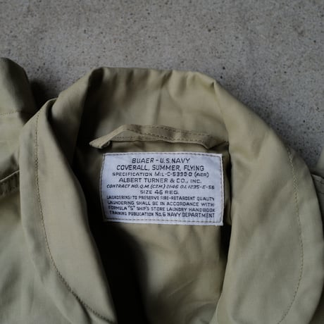 ［XL fit］USNAVY Flying Coverall_deadstock_1950's