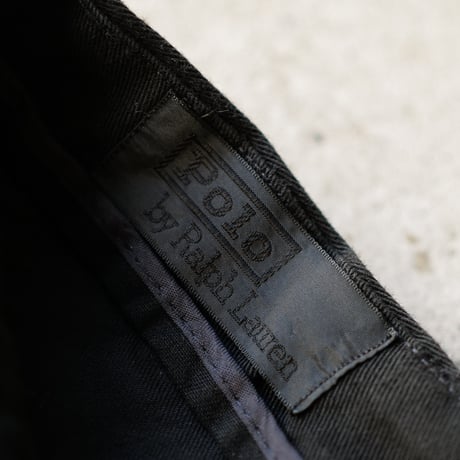 [W37 L32] Super Black_VINTAGE POLO CHINO 2tuck Pants_no.17