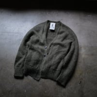 Kid Mohair Cardigan "Olive Gray"