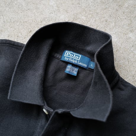 ［L］POLO SHIRT_MADE IN USA_80-90s vintage_black