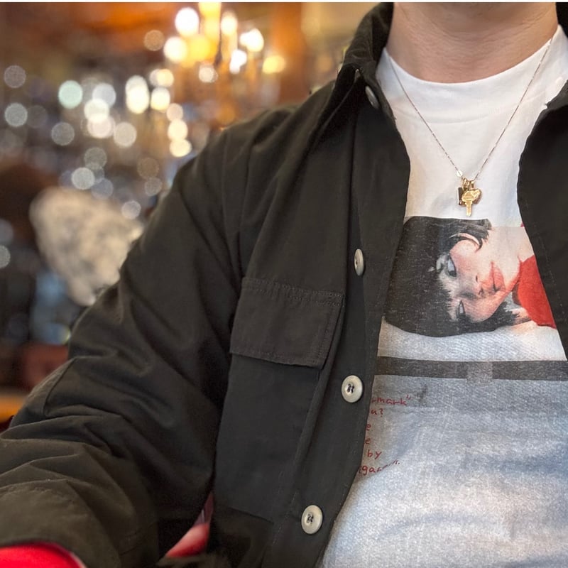 anytee classics] Girls' Photo Long Tee_Red rib