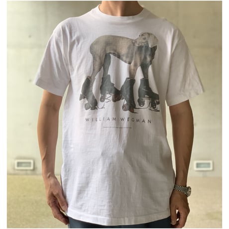 ［L］Dog Tee_William Wegman_90s vintage
