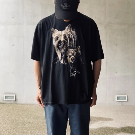 ［XXL］Dog Tee_90s vintage_made in Mexico