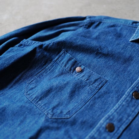［L］POLO Metal Button Denim SHIRTS_90s vintage