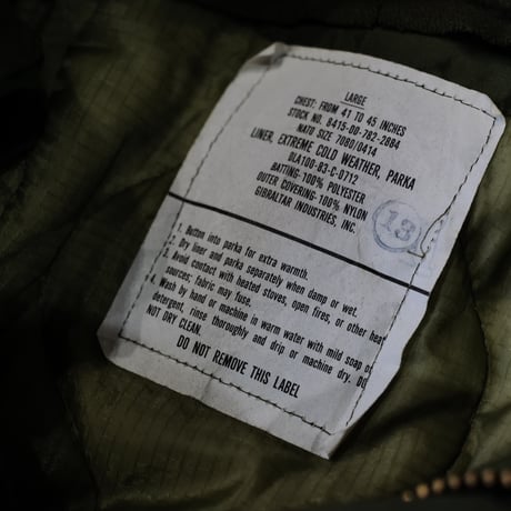 ［L］m65 parka_fullset_1980's_deadstock_no.9