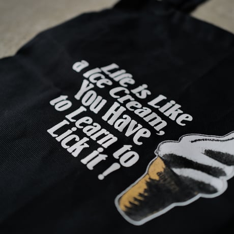 [anytee classics] Ice Cream Tote Bag_Black body