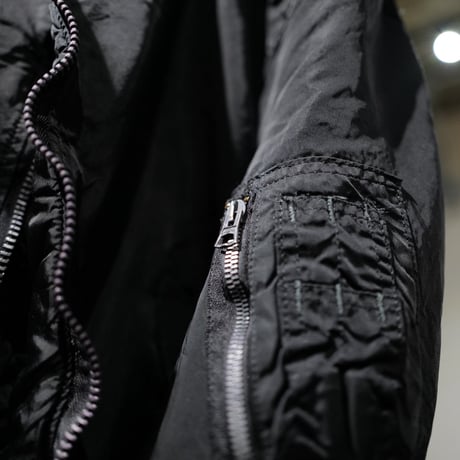 "Super Black" Very Shrink MA-1_Lavender Rib_no.0