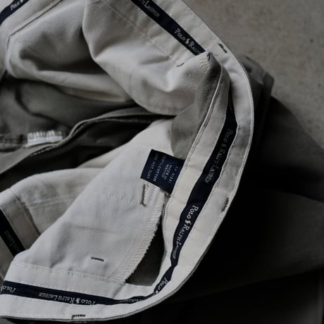 ［W40 L30］VINTAGE POLO CHINO 2tuck PANTS_Military Olive_no.7