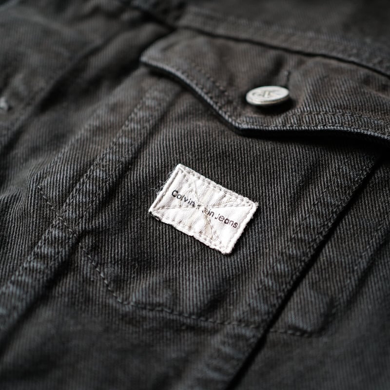 L］Calvin Klein Jeans_Sulfur Black Denim Jaket_