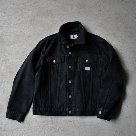 ［L］Calvin Klein Jeans_Sulfur Black Denim Jaket_90s