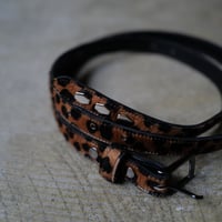 [anytee classics]  Narrow Long Belt_Leopard