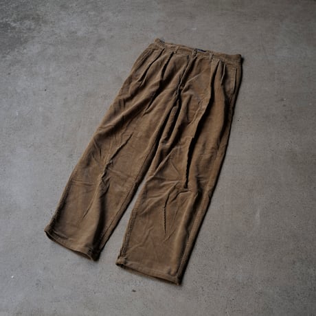 [W34 L29] VINTAGE POLO CORDUROY 2tuck PANTS_Military Color_no.6