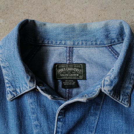 ［XL］POLO COUNTRY Denim Coverall _80s vintage