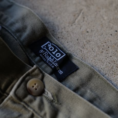 [W34 L30] VINTAGE POLO CHINO 2tuck Pants_Military Color_no.5