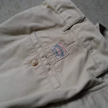 [W38 L30] POLO CHINO 2tuck_MADE IN USA_80-90s vintage_no.6