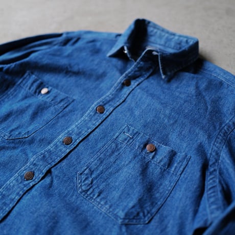 ［L］POLO Metal Button Denim SHIRTS_90s vintage