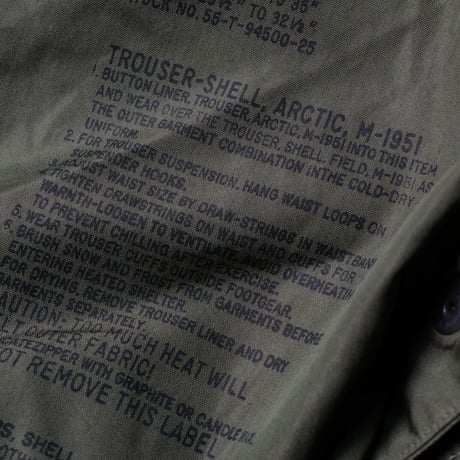 ［M-Regular］ USARMY M-51 Arctic Shell Trousers_deadstock_no.3