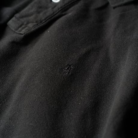 ［White Button］Super Black_VINTAGE POLO SHIRT_made in USA