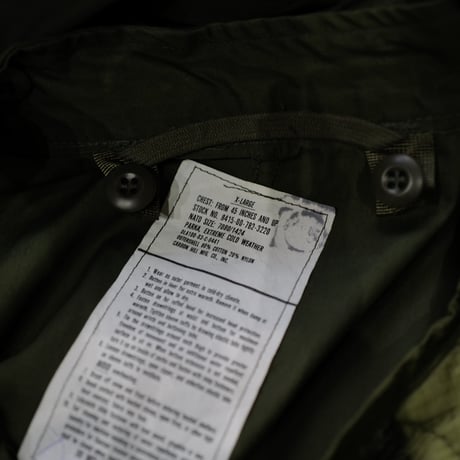 ［XL］m65 parka_fullset_deadstock_no.107